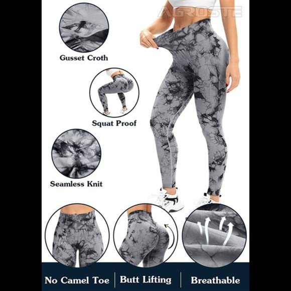 Scrunch Butt Lifting Seamless Leggings for Booty High Waisted Workout Yoga Pants - Picture 4 of 6